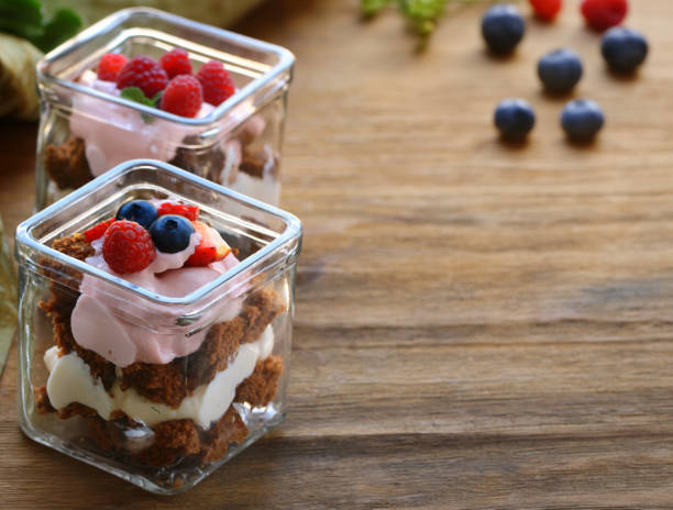 istock chocolate trifle with fresh berries in a glass 2156954063