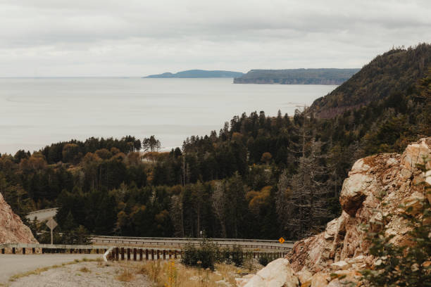 A scenic shot of a coast in New Brunswick.