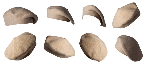female  beret isolated on white background. autumn accessory