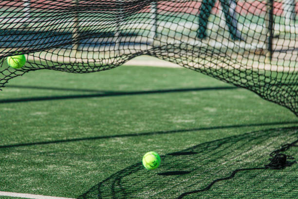 istock tennis net movement with a ball 2156965062