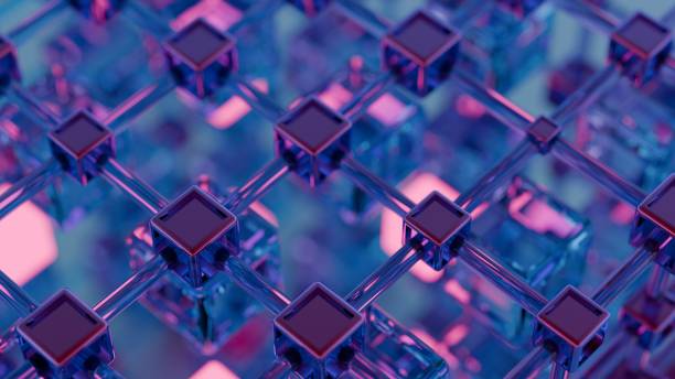 istock Vivid prismatic shapes morphing in 3D space, creating a visually enchanting and dynamic effect. 2156971763