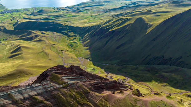 istock Rainbow Mountain, Peru. Also known as Cerro Colorado near to Cusco. Aerial view. 2156972401