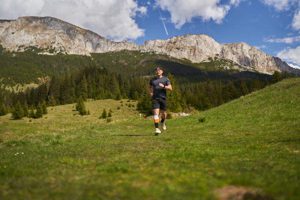 istock Mature trail runner in the mountains 2156973882