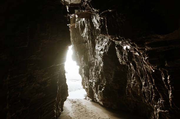 istock Cave in As Catedrais beach, Galicia, Spain 2156979936