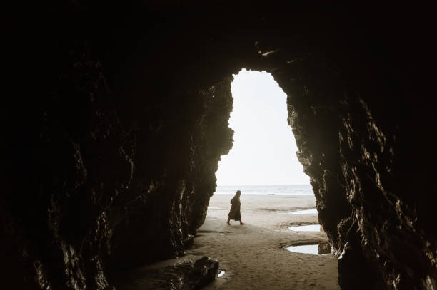 istock Woman in As Catedrais beach 2156980179