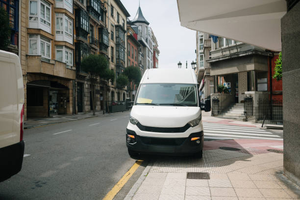 istock Delivery van in a city 2156980609