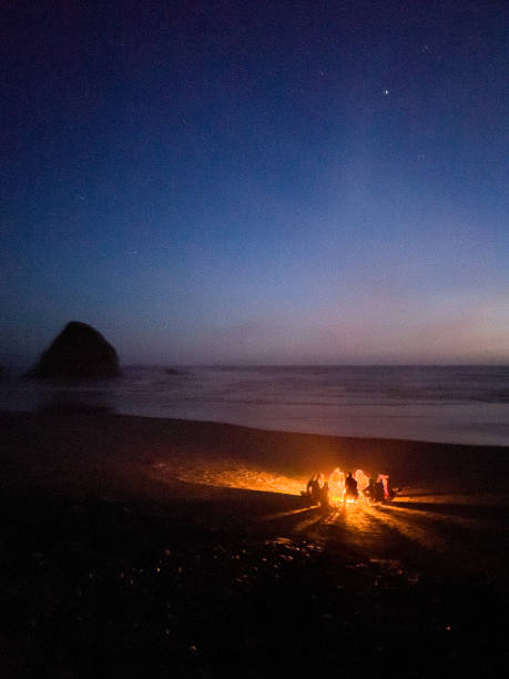 istock Bonfire on the Oregon Coast near Arch Cape 2156987370