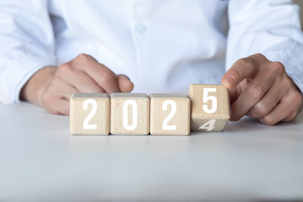 istock Doctor shows the coming new year 2025. 2156990552
