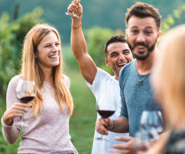 istock gay couple doing a wine tasting 2156991602