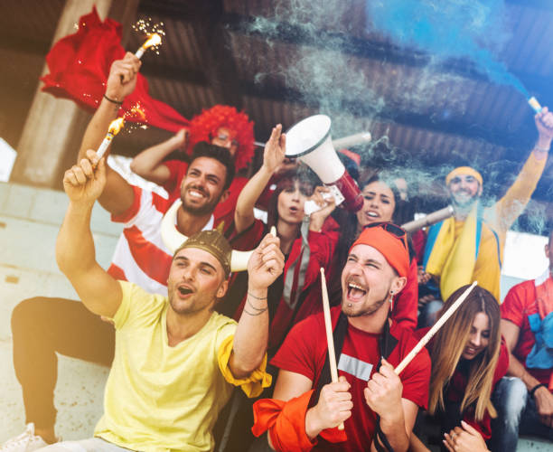 istock happiness sport supporter at the stadium 2156999552