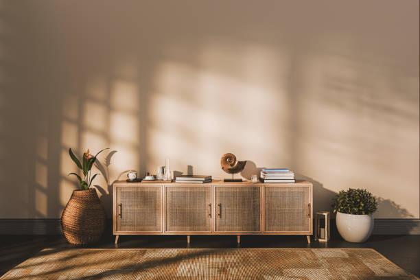 Simple living room interior Simple living room interior. 3D generated image. simple living stock pictures, royalty-free photos & images