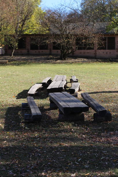 istock A group of benches in a park 2157006203