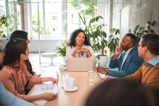 istock Smiling Senior Project Manager During Business Meeting 2157018497