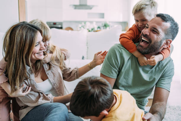 istock Happy family at home. 2157021617