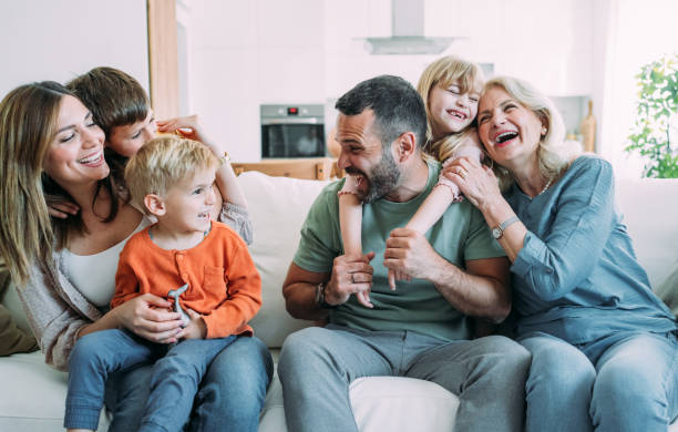 istock Happy family at home. 2157021646