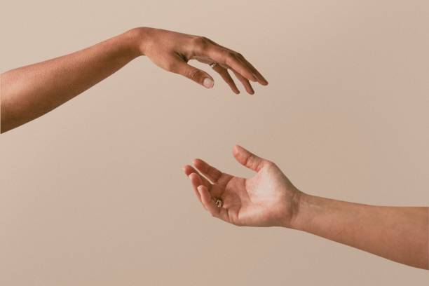 istock Beige aesthetic background, women's hands 2157022938