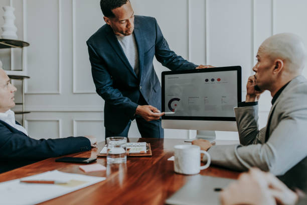 istock Businessman explaining the strategy to his team 2157026653