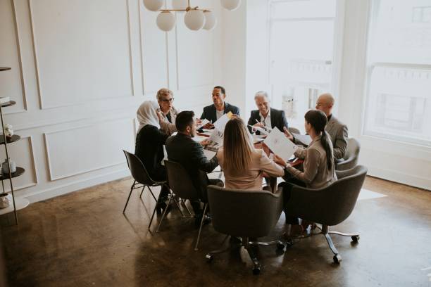 istock Diverse business people having a meeting 2157026688