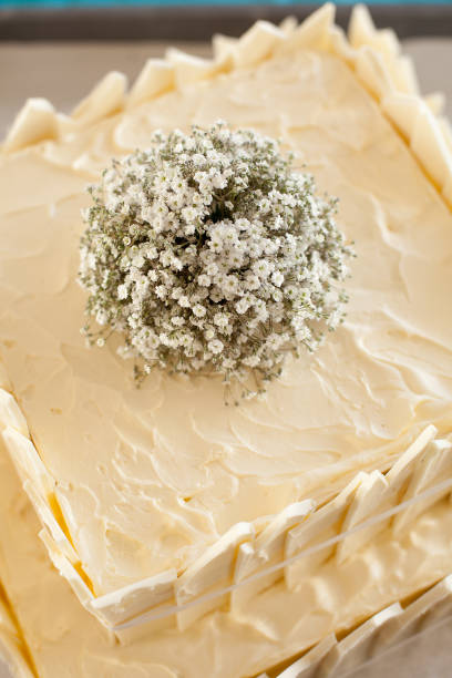 istock Detail of a multi tiered wedding cake 2157026773