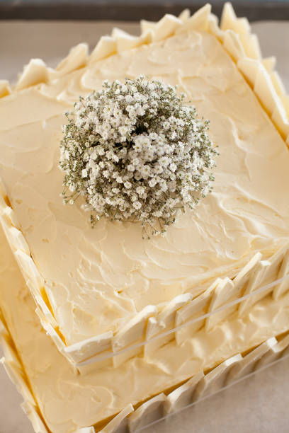 istock Detail of a multi tiered wedding cake 2157026805
