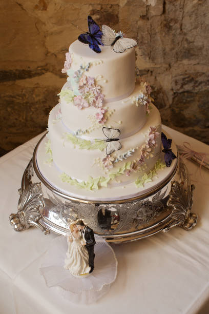 istock Detail of a multi tiered wedding cake 2157026827