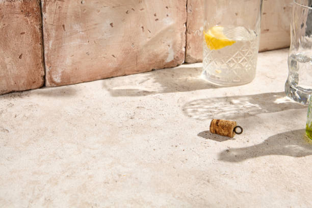 istock Authentic Natural Still Life with Textured Table, Sunlight, and Shadow | Lifestyle Aesthetic 2157026852