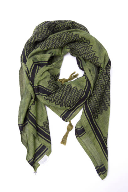 istock Green arabic scarf isolated on white background 2157028026