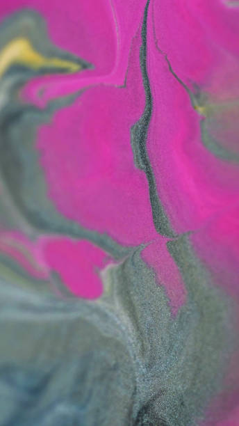 istock Shiny paint mix glitter fluid texture pink gray 2157033810