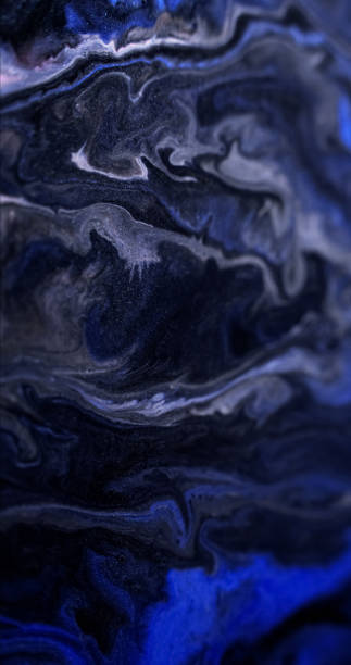 istock Sparkling paint blend fluid spill purple blue flow 2157035035