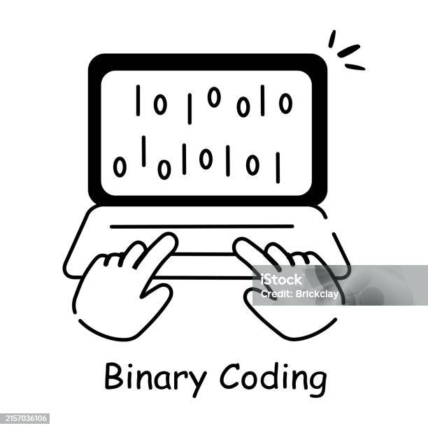 Binary Coding Stock Illustration - Download Image Now - Binary Code ...