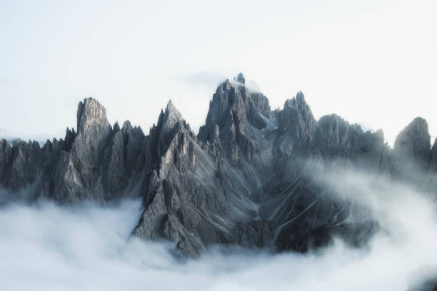 istock Hiking on the misty Tre Cime di Lavaredo 2157040390