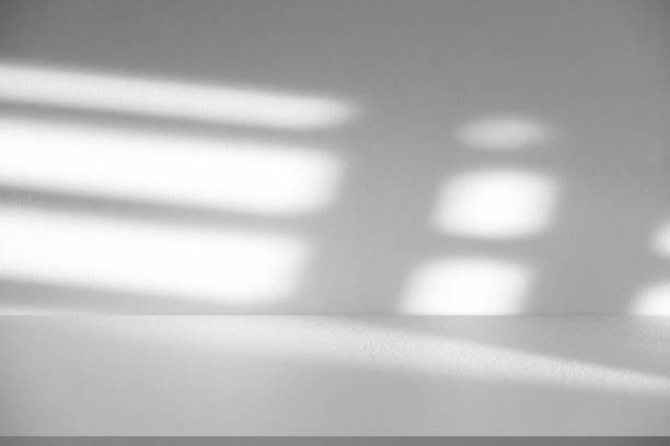 istock Wall interior background, studio and backdrops show products.with shadow from window color white . background for text insertion and presentation product 2157041514