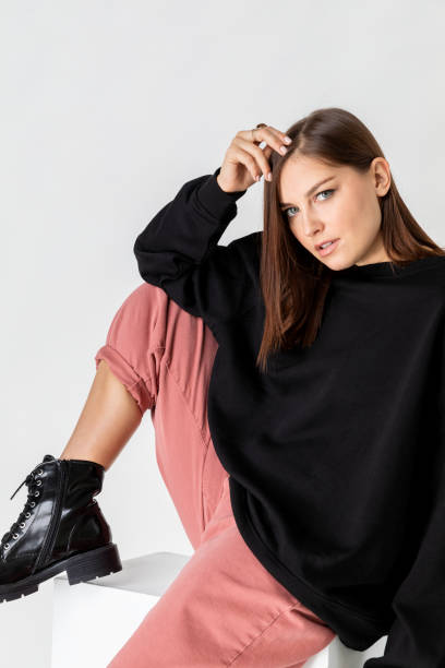 istock Fashionista wearing combat boots 2157042459