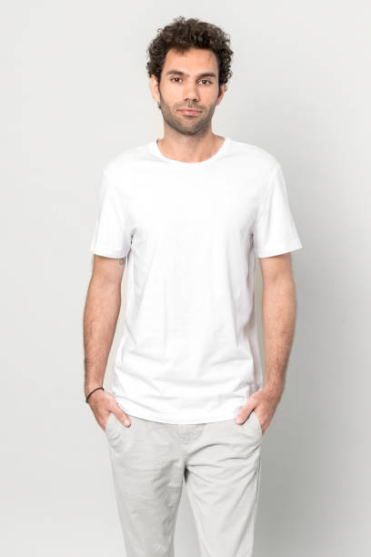 istock Man wearing white blank t-shirt 2157042763