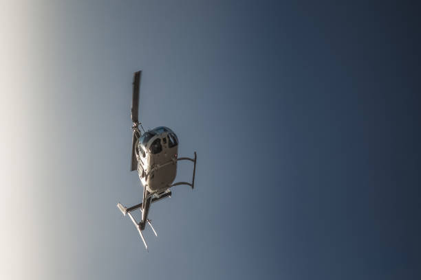 Helicopter doing a stun in the sky