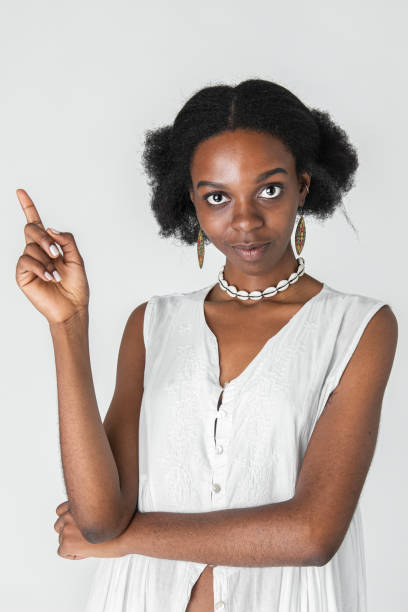 istock Confident African America woman pointing a finger 2157053146