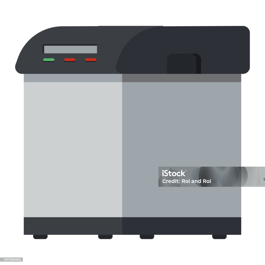 Baking Machine Abstract Bread Baking Machine Vector Cartoon Illustration Isolated On A White ...