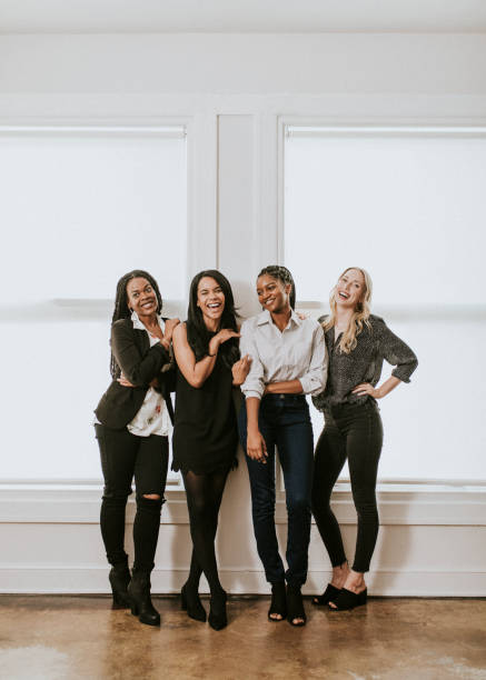istock Happy confident businesswomen standing together 2157056344