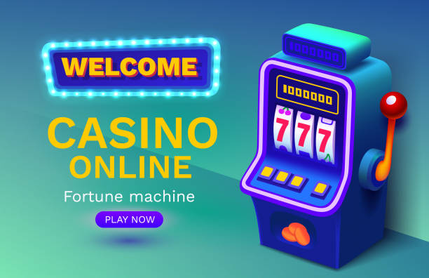 istock Casino 777 banner slots machine winner, jackpot fortune of luck. Vector illustration 2157059814