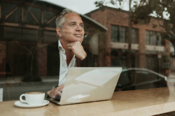 istock Entrepreneur sitting in a cafe 2157063158
