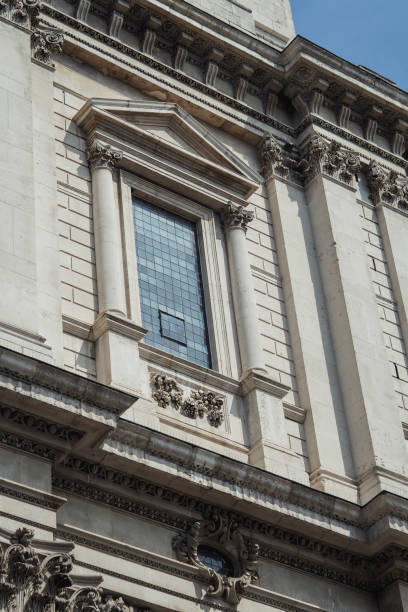 istock Ornate design building exterior next to windows 2157065222