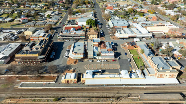 istock Junee Railway Station NSW Australia with CBD 2157065441
