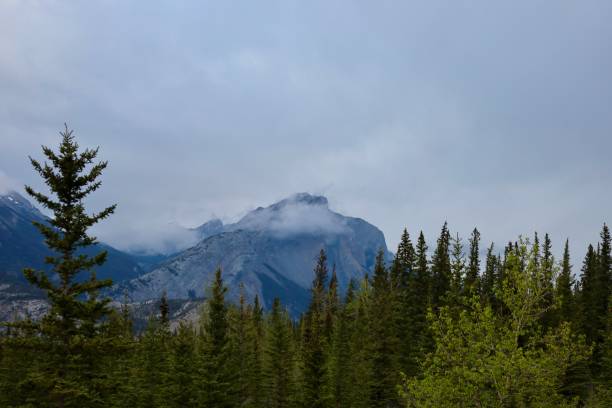 istock Rocky Mountains shrouded in low clouds 2157066902