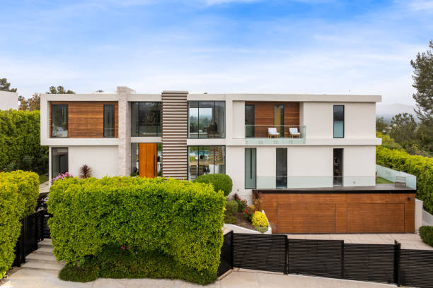 istock Spacious modern house perched on a verdant hilltop 2157067703