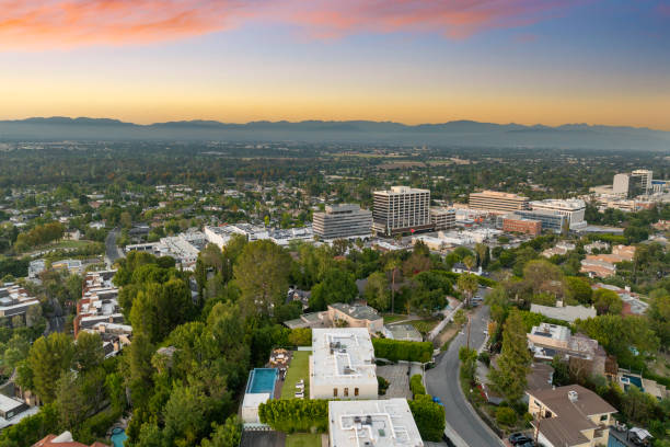 istock City skyline at twilight with mountains in the background 2157067728