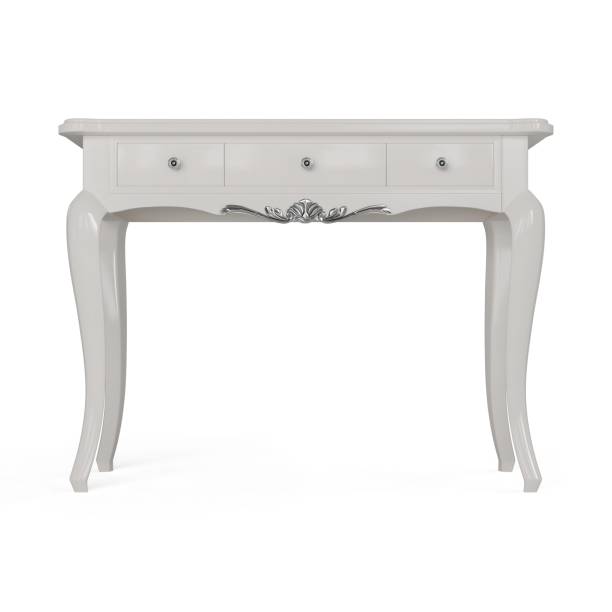 istock White desk with drawers and mirror on top 2157073109