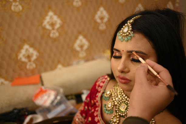 istock Indian bride traditional dress on her wedding day 2157074172