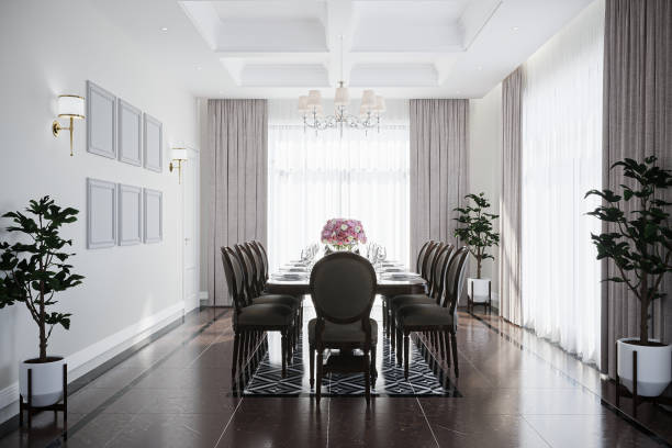 Free Stock Photo of Elegant dining room with modern furniture ...