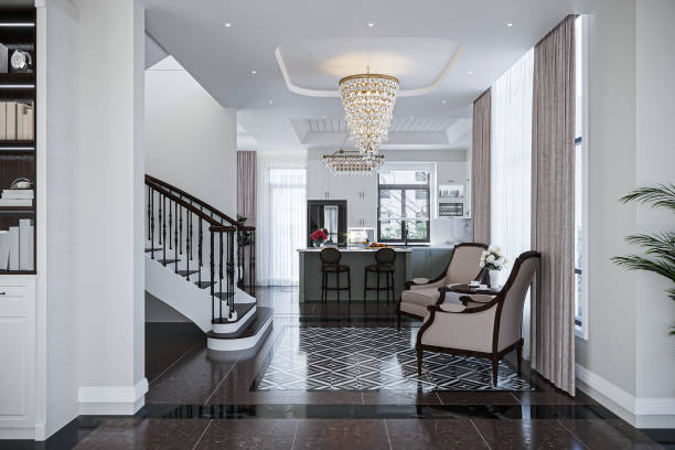 istock Grand Victorian Elegance hallway with Ornate Details and Timeless Decor 2157081645