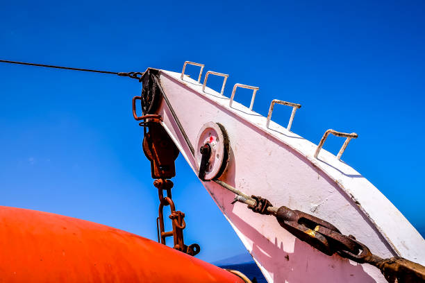 istock A white crane with a red rope attached to it 2157082909